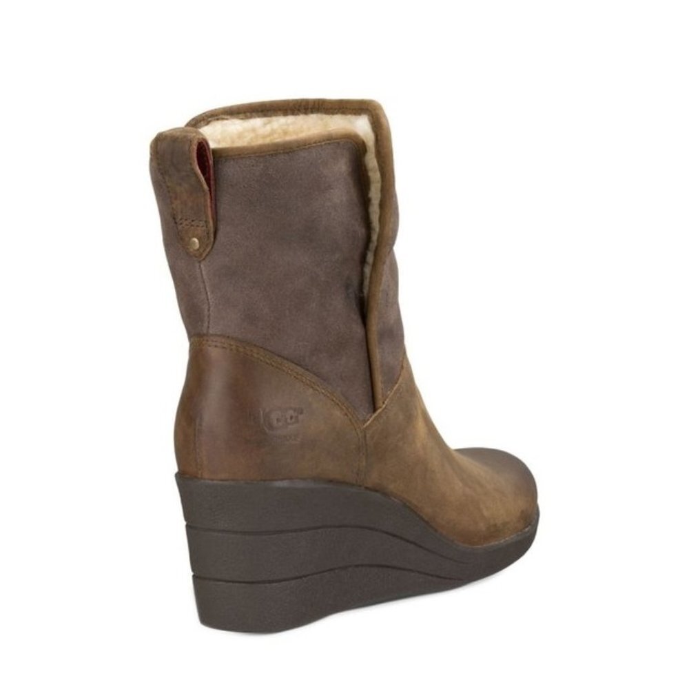 UGG Brown Wedge Winter Boots - Picture 3 of 3